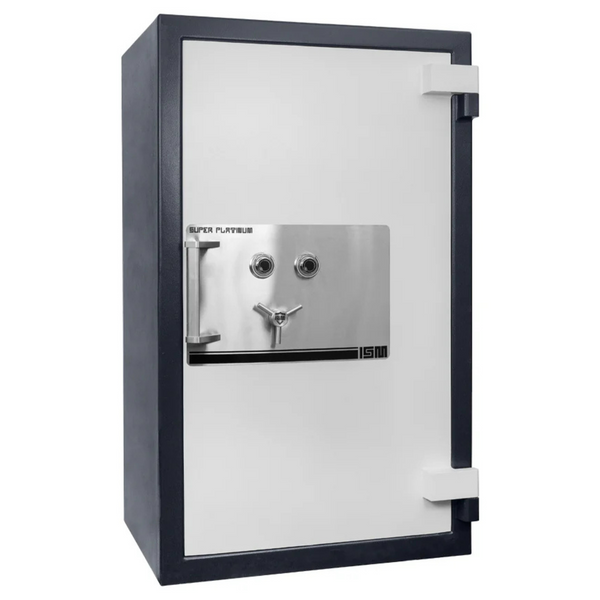 ISM Super Platinum Series TRTL-60x6 safe in a two-tone black-and-white finish, showcasing a heavy-duty door and polished hardware for maximum security.