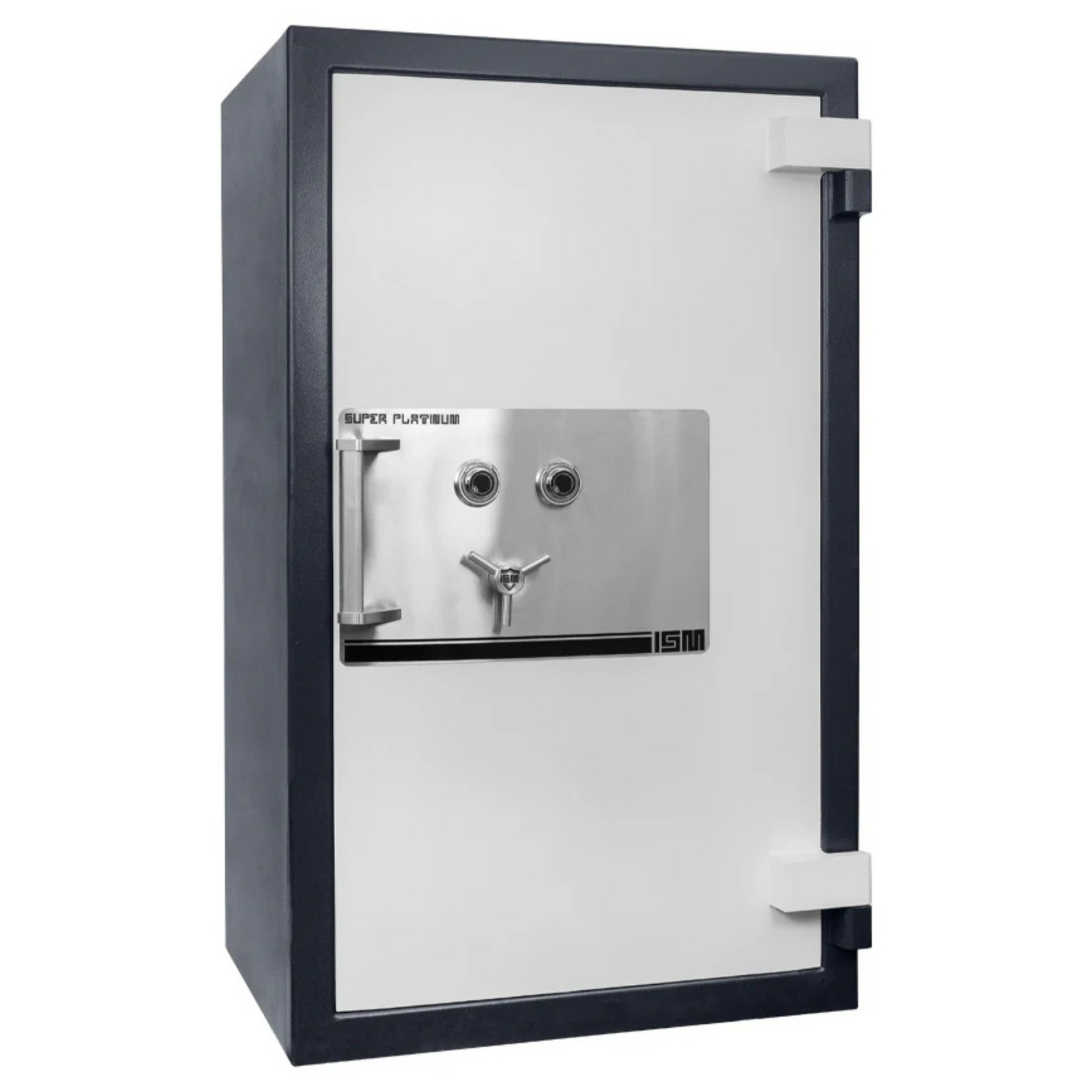 ISM Super Platinum Series TRTL-60x6 safe in a two-tone black-and-white finish, showcasing a heavy-duty door and polished hardware for maximum security.