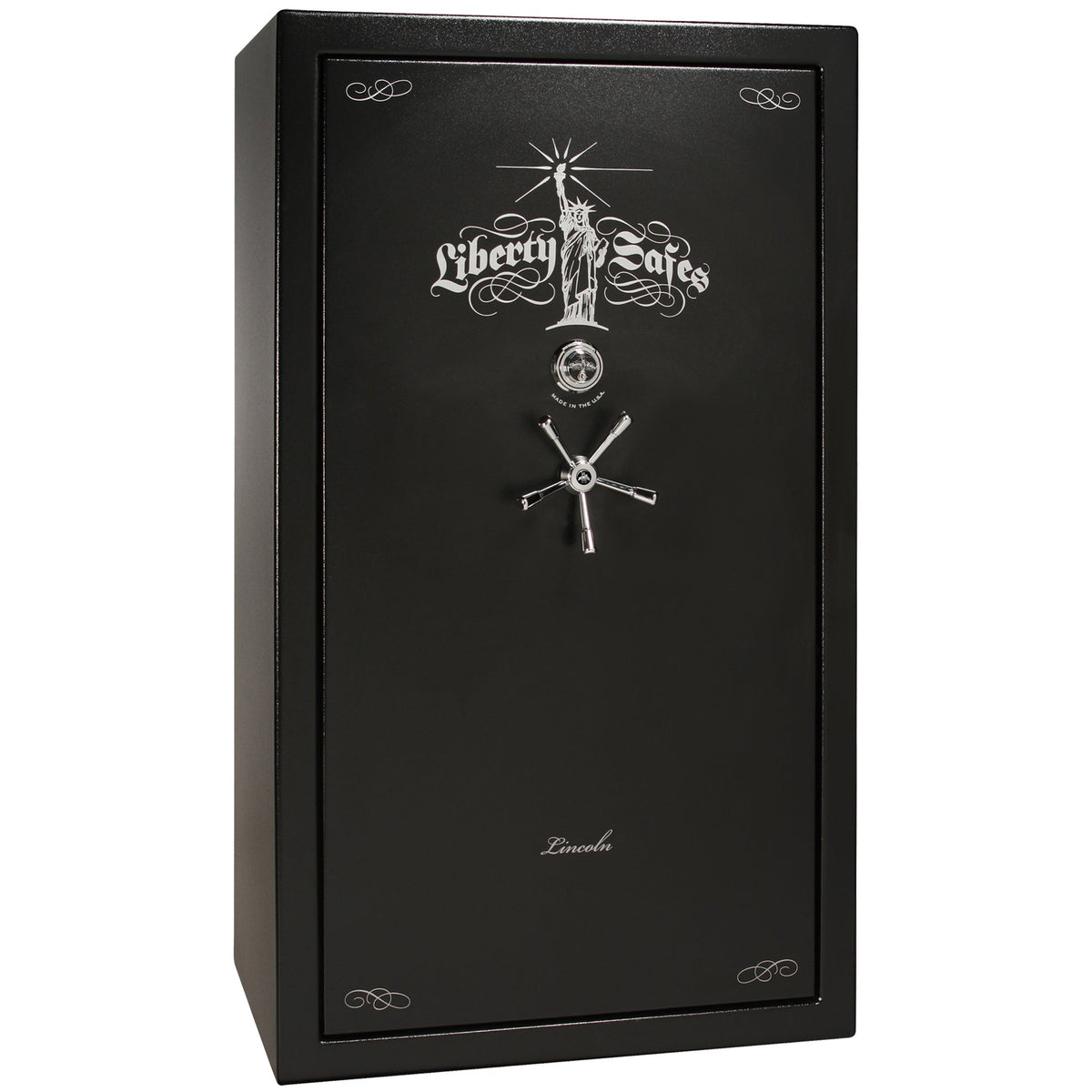 Lincoln Series | Level 7 Security | 2 Hour Fire Protection | 50 | Dimensions: 72.5”(H) x 42”(W) x 27.5”(D*) | Textured Black | Mechanical Lock - Closed